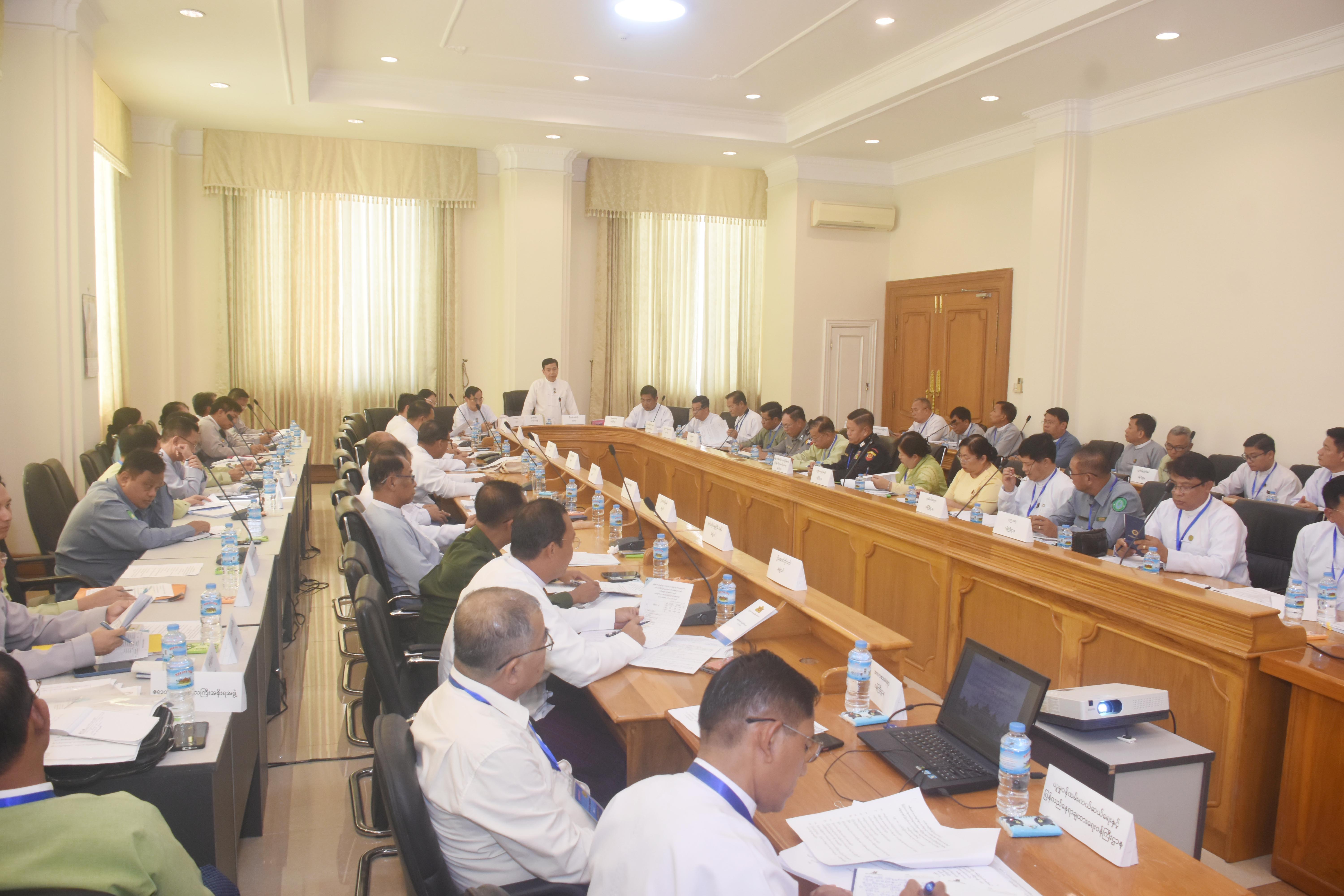 ပြည်သူ့လွှတ်တော် အစိုးရ၏ အာမခံချက်များ၊ ကတိများနှင့် တာဝန်ခံချက်များစိစစ်ရေး ကော်မတီနှင့် ပြည်ထောင်စုအဆင့် အဖွဲ့အစည်းများ၊ ဝန်ကြီးဌာနများ၊ တိုင်းဒေသကြီး/ ပြည်နယ်အစိုးရအဖွဲ့များနှင့်  လုပ်ငန်းညှိနှိုင်းအစည်းအဝေးကျင်းပ