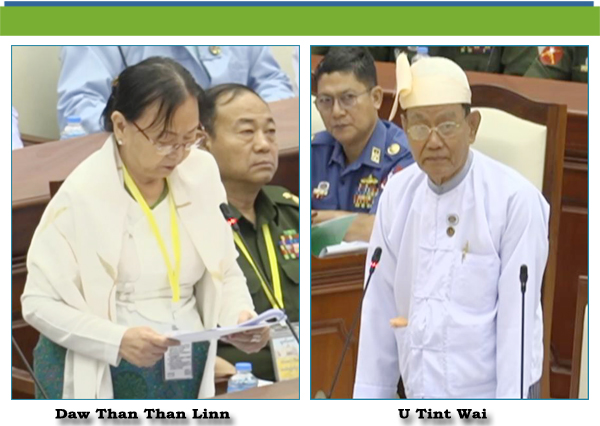 (က)- ဦးတင့်ဝေ(ဒဂုံမြို့သစ်(မြောက်ပိုင်း)မဲဆန္ဒနယ်)-မေးခွန်း