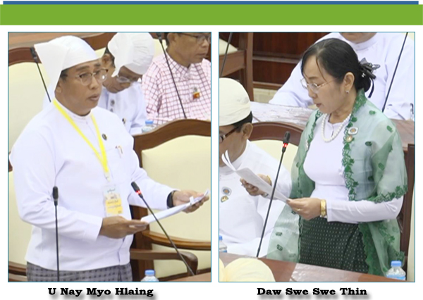 (ဃ)- ဒေါ်ဆွေဆွေသင်း(ပေါင်းတည်မဲဆန္ဒနယ်)-မေးခွန်း